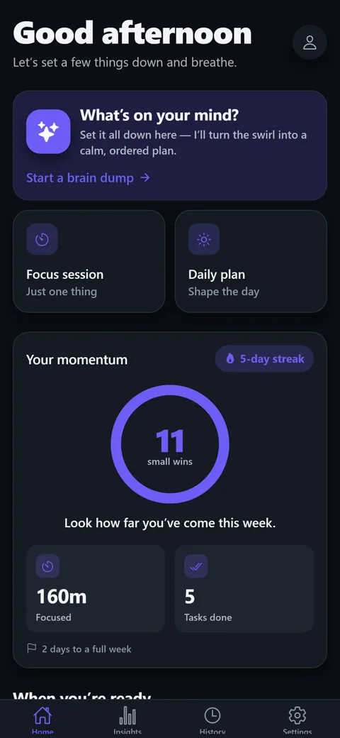 ADHD Focus Planner app screenshot
