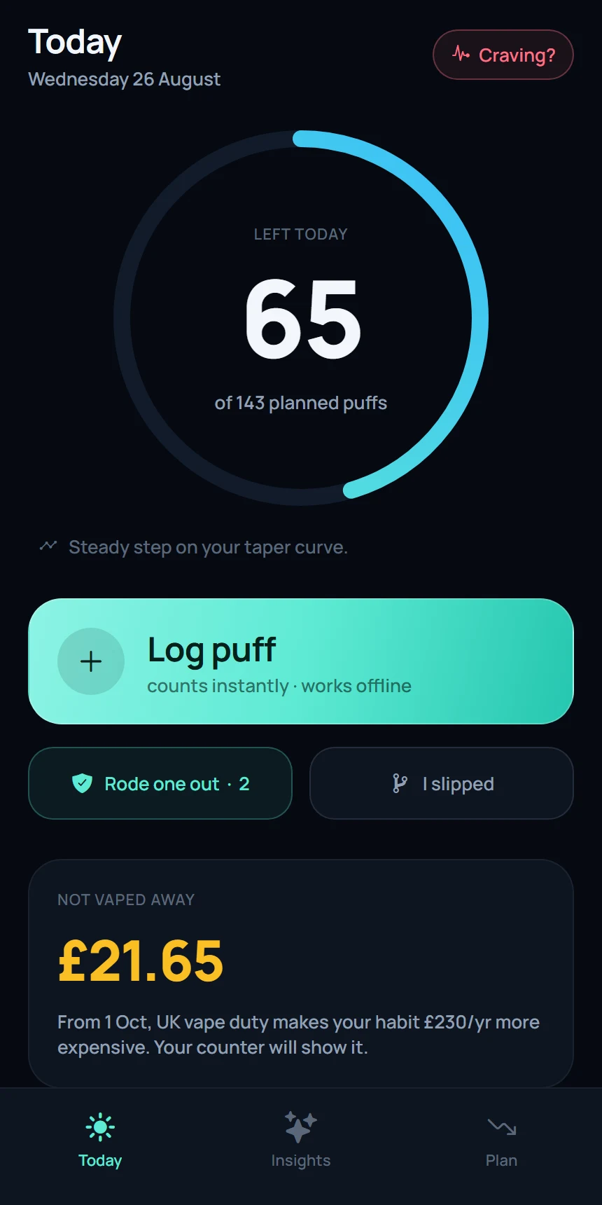 FinalPuff app screenshot