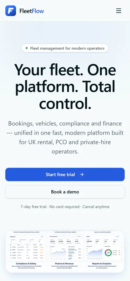 FleetFlowApp on mobile