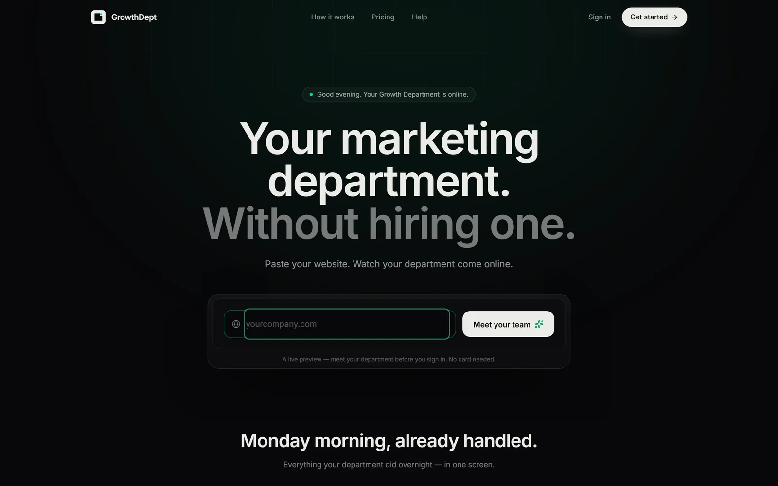 GrowthDept — AI marketing department