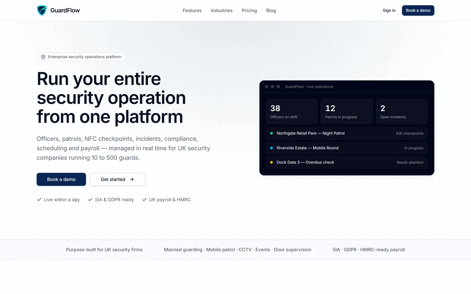 GuardFlowApp — Security workforce management
