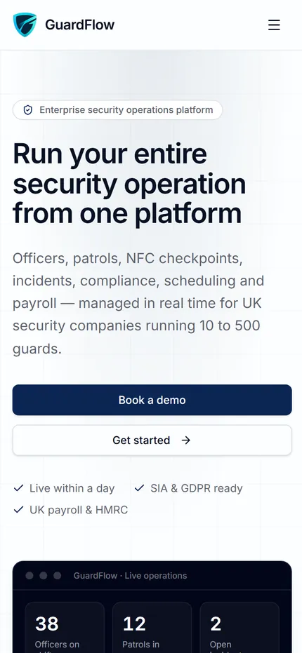GuardFlowApp on mobile