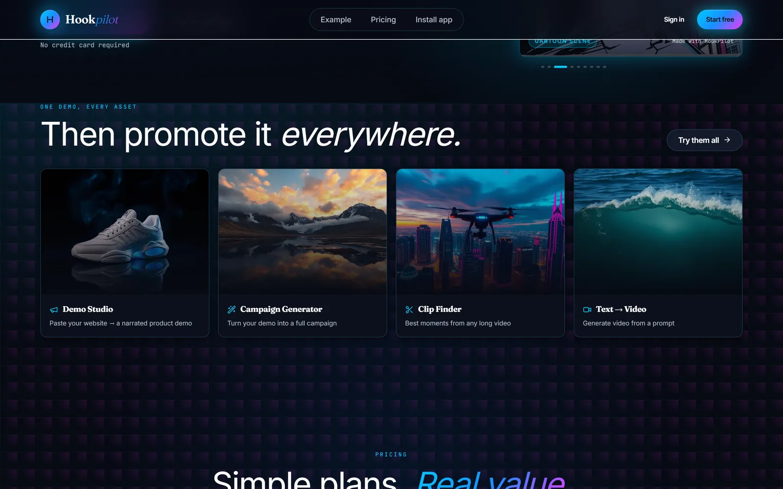 HookPilot interface