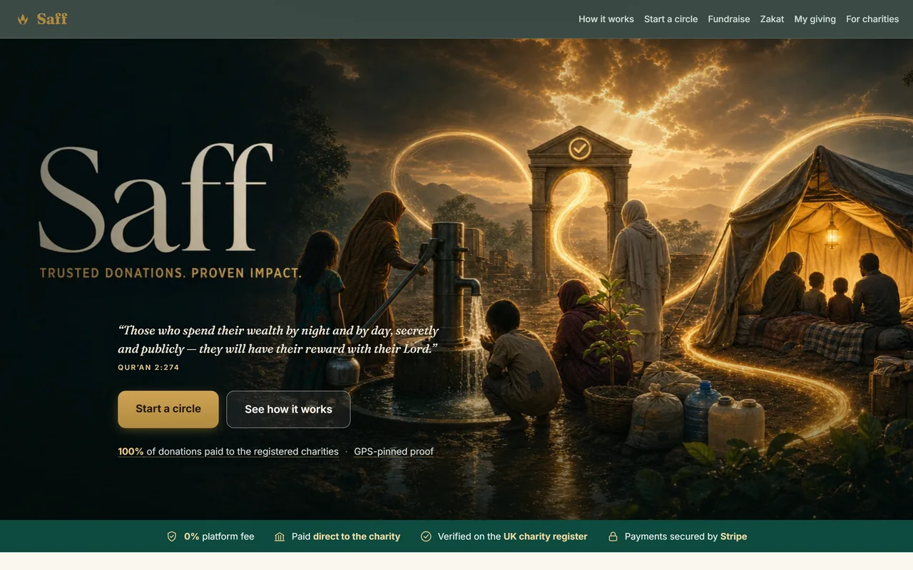 Saff — Charity giving platform